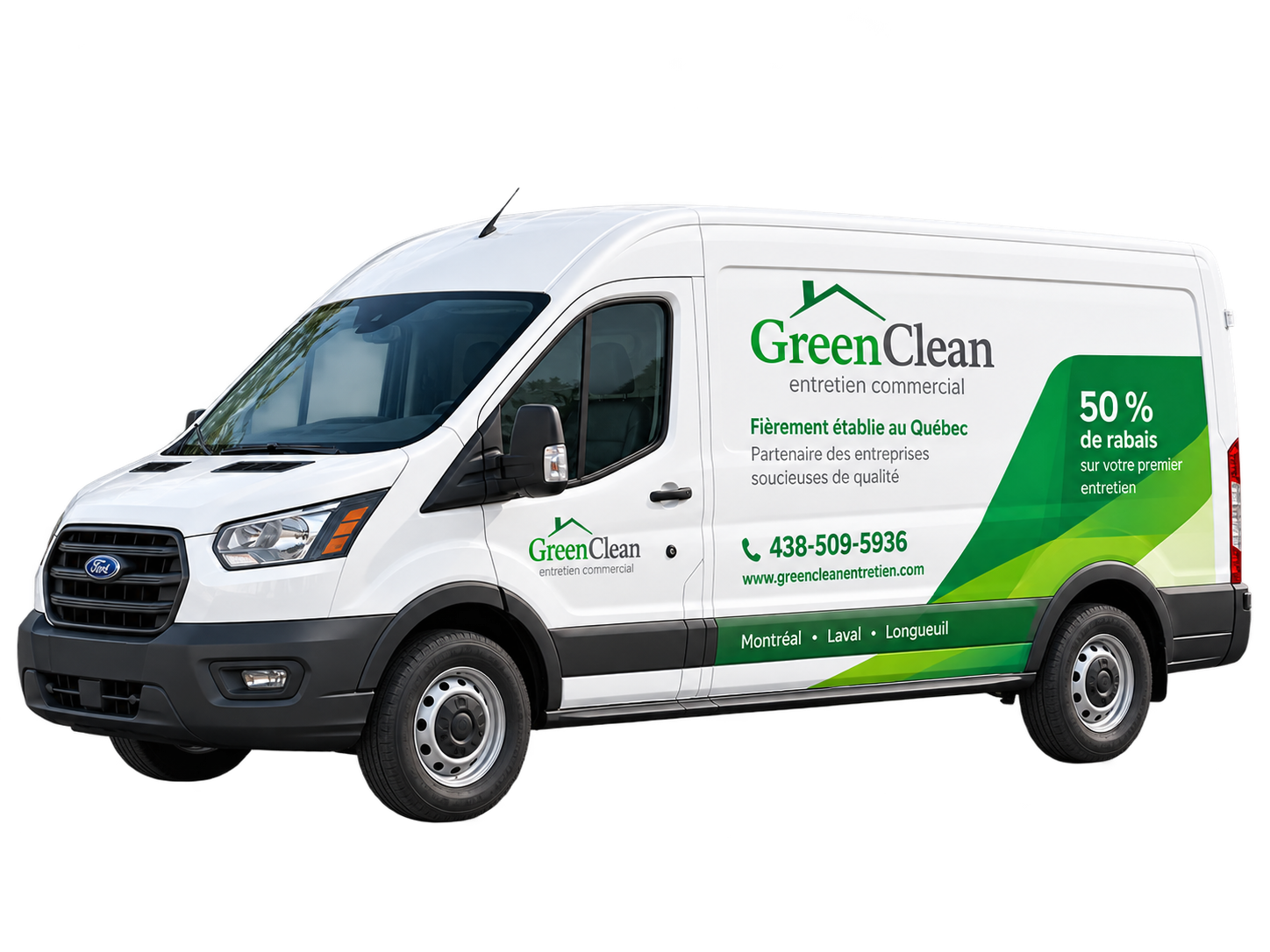 Camionnette GreenClean entretien commercial